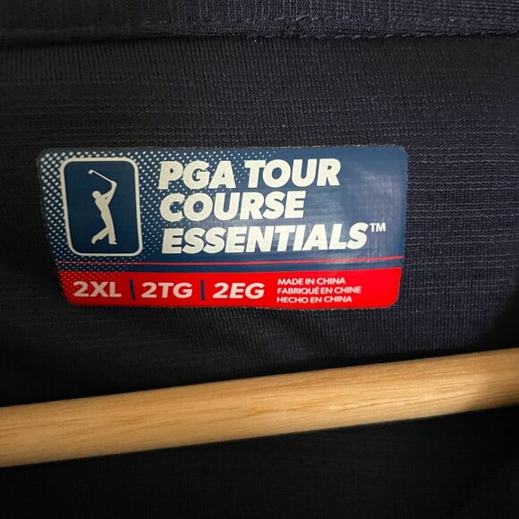 PGA Tour Course Essentials Polo Men's XXL (2XL) Golf Performance Outdoor Navy - Picture 5 of 7